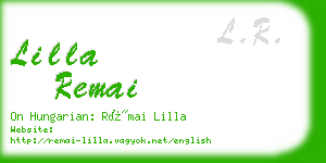 lilla remai business card